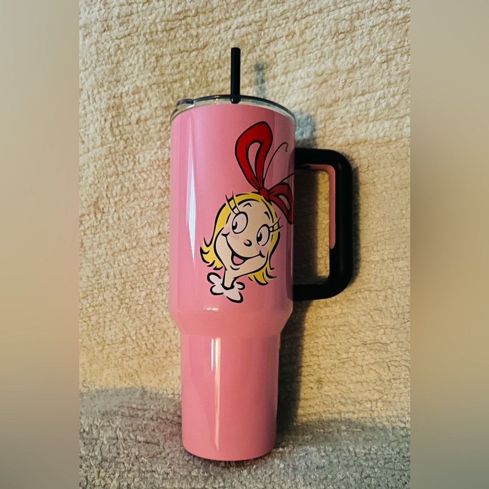 Cindy Lou from the Grinch, Stainless steal tumbler. New this season, Pink.